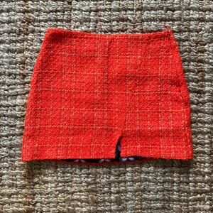 Zara Orange Mini Skirt S